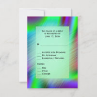 Bohemian Rainbow RSVP mit Menüs