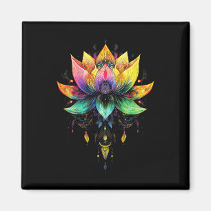 Bohemian Regenbogen-Lotusblume Yoga Mandala Chakra Magnet