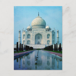 Bohemian Reise Indien Agra Vintage Taj Mahal Postkarte