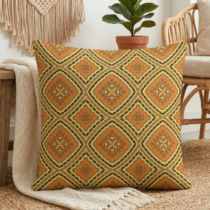 Bohemian Retro Terrakotta Orange Geometrisch Mosai Stoff
