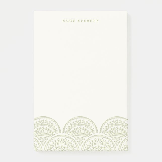 Bohemian Scallops Custom Post-It - Moos Klebezettel (Vorderseite)