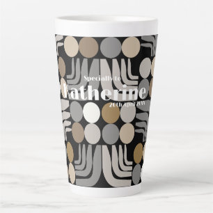 Bohemian Schwarz Grau Milchtasse