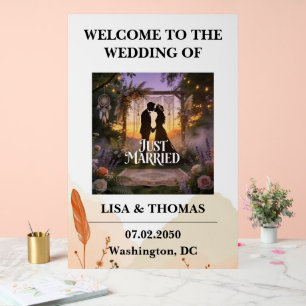 Bohemian Spitze Traum Muster Hochzeit Acrylschild