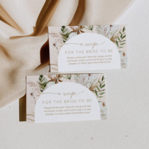 Bohemian-Strand-Rezept für das Braut-Inserat Begleitkarte