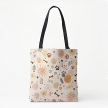 Bohemian-Tierträger-Tasche | Terrakotta-Pfotenabdr