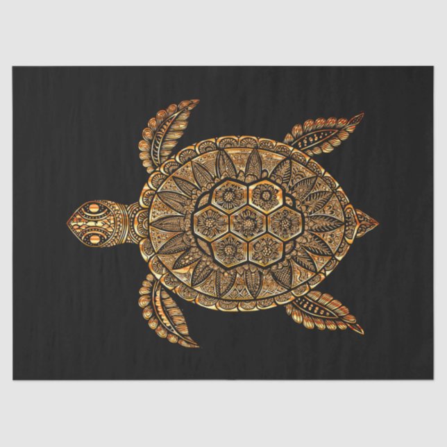 Bohemian Turtle Tissue Paper Seidenpapier (Vorderseite)