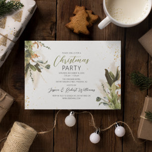 Bohemian-Weihnachts-Aquarell Weihnachtsfeier Einladung