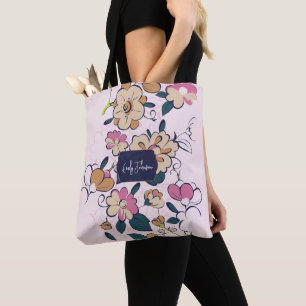 Bohemian Wiese Blumen Skizzenstil