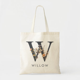 Bohemian Wildflower Initial W is not provided, ass Tragetasche