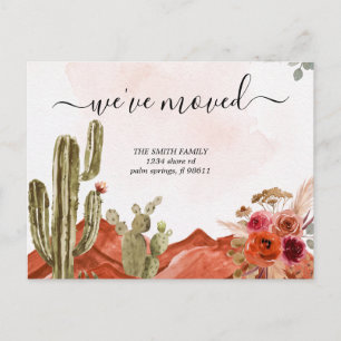 Bohemian Wir sind umgezogen Neue Adresse Umzugsank Postkarte