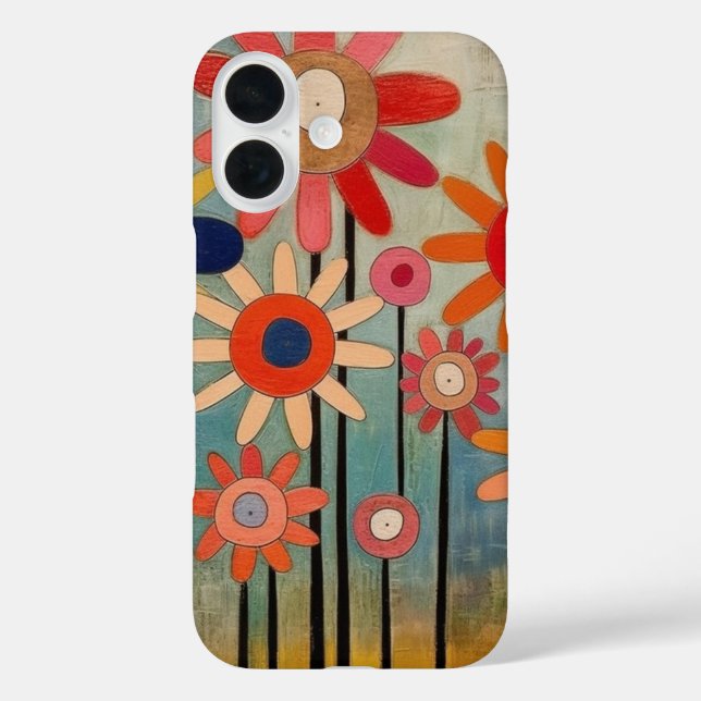 Bohemianische bunte Blumen Case-Mate iPhone Hülle (Rückseite)