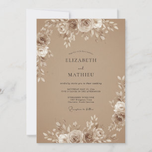 Bohemianische Hochzeit mit warmer Latte Einladung