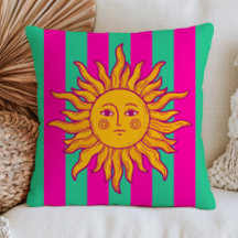 Bohemianische Sonne auf Fuchsienrosa und grünen St