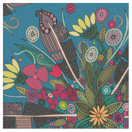 bohemianisches Blau Stoff