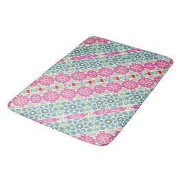 Bohemianisches Blumenmuster Wasserfarben-Mosaikdes Badematte