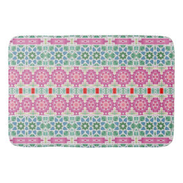 Bohemianisches Blumenmuster Wasserfarben-Mosaikdes Badematte