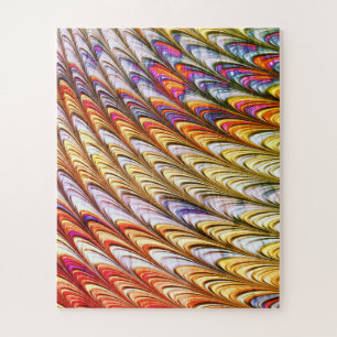 Bohemien-farbige psychedelische Wellen Abstracte K Puzzle