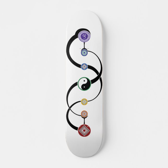 Bohemisch 7 Chakras - Skateboard (Vorne)