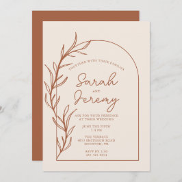 Bohemisch Arched Terracotta Wedding | Einladung