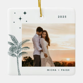 Bohemisch Beach Palm Tree Foto Keramik Ornament