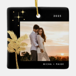 Bohemisch Beach Palm Tree Foto Keramik Ornament