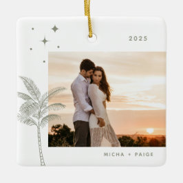 Bohemisch Beach Palm Tree Foto Keramik Ornament