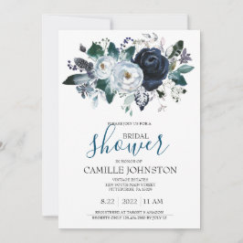 Bohemisch Blue Bridal Dusche Einladung