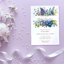 Bohemisch Blue Violet Watercolor Bridal Luncheon Einladung