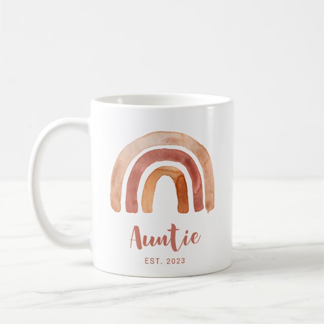Bohemisch Burnt Orange Rainbow Auntie Kaffee Kaffeetasse (Links)