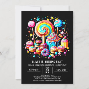 Bohemisch Candy Wonderland Geburtstag Einladung