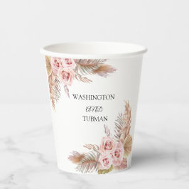 Bohemisch-Chic-Blumenschild Pappbecher