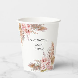 Bohemisch-Chic-Blumenschild Pappbecher