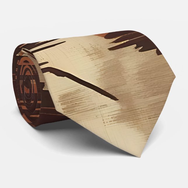 Bohemisch Chic Brushstroke Neck Tie Krawatte (Gerollt)