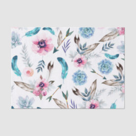 Bohemisch Chic Floral Boho Girl Seidenpapier