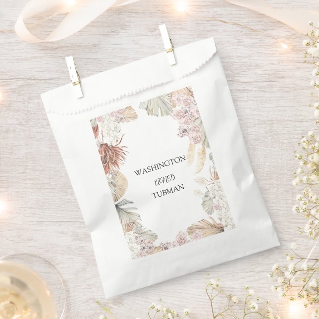 Bohemisch Chic Floral Gastgeschenk Hochzeit Tasche Geschenktütchen (Ausgeschnitten)