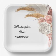 Bohemisch Chic Floral Wedding Paper Teller