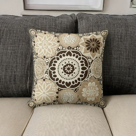 Bohemisch-Chic-Neutral-Farbwerfer-Kissen Kissen