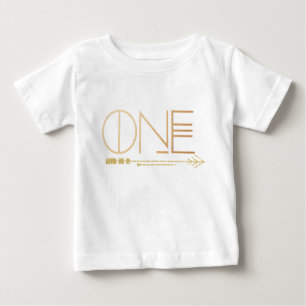 Bohemisch Chic One   Tribal Gold Foil Baby T-shirt