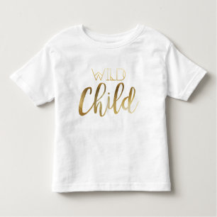 Bohemisch Chic Wild Child   Tribal Gold Foil Kleinkind T-shirt