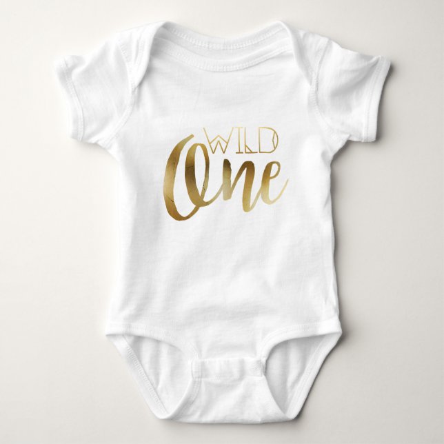 Bohemisch Chic Wild One | Tribal Gold Foil Baby Strampler (Vorderseite)