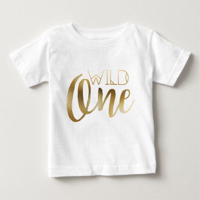 Bohemisch Chic Wild One | Tribal Gold Foil Baby T-shirt (Vorderseite)