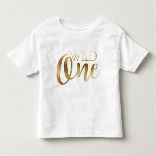 Bohemisch Chic Wild One   Tribal Gold Foil Kleinkind T-shirt