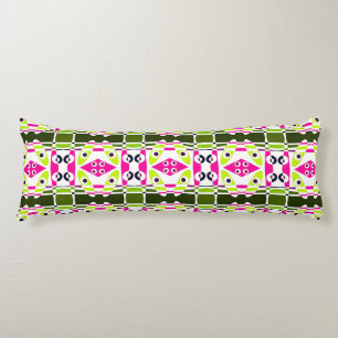 Bohemisch Chintz 14 Lime Green Hot Pink Seitenschläferkissen