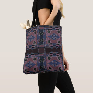 Bohemisch Chintz 18 Lila Blue Schwarz-weiß