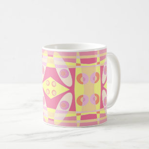 Bohemisch Chintz 24 Bubblegum Pink Yellow Orange Kaffeetasse