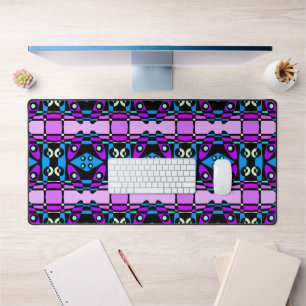 Bohemisch Chintz 48 Lila Blue Black Schreibtischunterlage