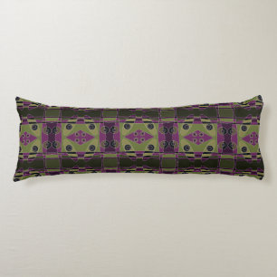 Bohemisch Chintz 64 Olive Magenta Schwarz-weiß Seitenschläferkissen