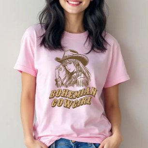 Bohemisch Cowgirl Western Country Pink Boho Shirt