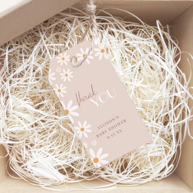 Bohemisch Daisy Baby in Bloom Baby Dusche Vielen D Geschenkanhänger (Von Creator hochgeladen)