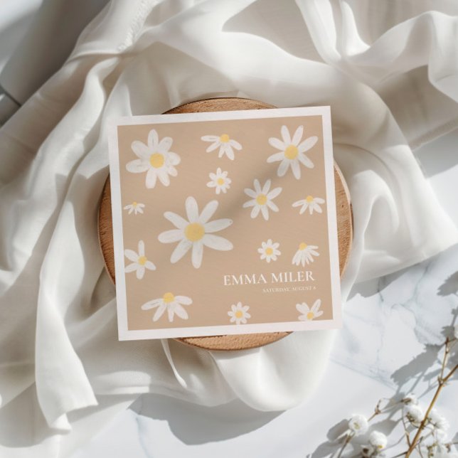 Bohemisch Daisy Blume Napkins Serviette (Von Creator hochgeladen)